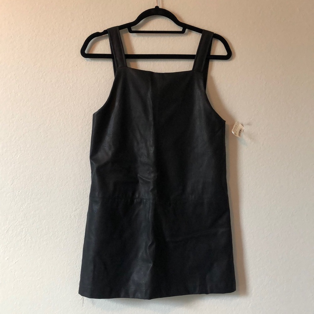 NWT Black Leather Dress size S